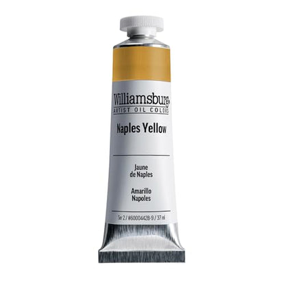 Williamsburg Artist Oil Colors, Naples Yellow, 37 ml Tube | Artist grade oil paint delivering rich texture, high pigment load, and distinctive handmade character. - color: Naples Yellow, size: 1.25 Fl Oz (Pack of 1)