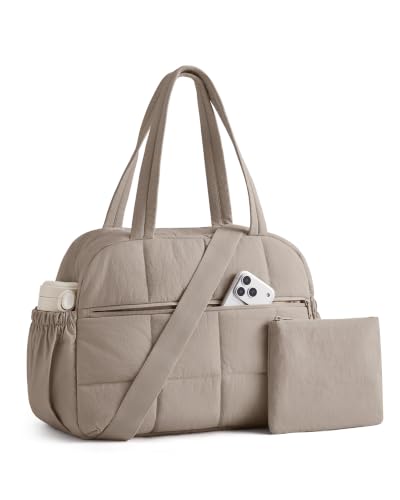 BAGSMART 여성용 소형 체육관 가방, 여행용 더플 백 2세트, 낙타, 패션 - color: 낙타