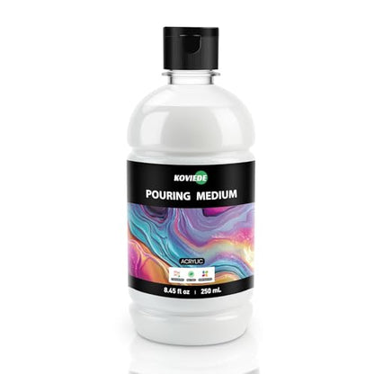 8.45 fl oz (250 mL) Acrylic Pouring Medium | Improves Flow and Consistency for Fluid Art - size: 8.45 Fl Oz (Pack of 1)
