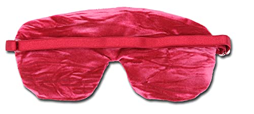 Handmade Opulence Yoga Eye Pillow - Weighted Flaxseed Fill, Lavender Aromatherapy, Satin & Velvet, Adjustable Strap - Ideal for Meditation & Restful Sleep - Hot Pink - TEMFL-HP - color: Hot Pink