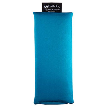 EARTHLITE Holistic Alchemy Aromatherapy Eye Pillow - 100% Silk Cover, Natural Herbs & Flax Seeds, Weighted, Cooling & Soothing - color: Teal Blue