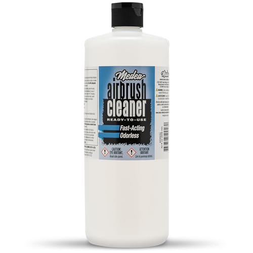 Medea Airbrush Cleaner 32 oz – Ready-to-Use Solution for Airbrushes, Paint Brushes & Artist Tools – For Acrylic, Oil & Water-Based Paints, Inks, Dyes, Watercolors and Gouache. Deep Cleans & Flushes - size: 32 Fl Oz (Pack of 1)