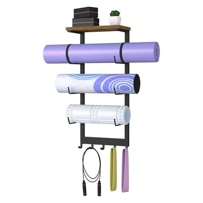 Home Gym Storage Rack for Yoga Mat Holder Wall Mount