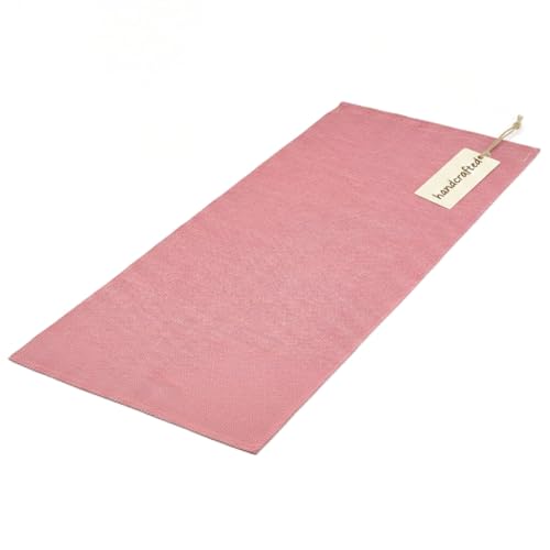 LFH Home Handmade Cotton Yoga Mat Cotton Rug picnic mat For Exercise, Workout, Fitness - Perfect Heavy Quality Eco Friendly Natural Cotton Woven Reversible Yoga Mats for Men & Women - 72x26 Inch. - color: Brick