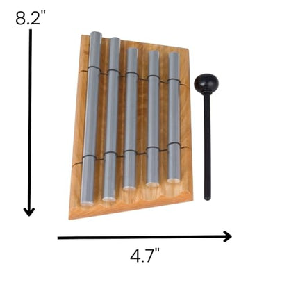 Woodstock Wind Chimes Zenergy Quintet Hand Bell Chime, 5 Tone 8.5 - Inch, Bell Percussion Instrument for Meditation, Yoga, Classrooms, Offices, Great for Awareness, Relaxation (ZENERGY5) - size: 8.5"