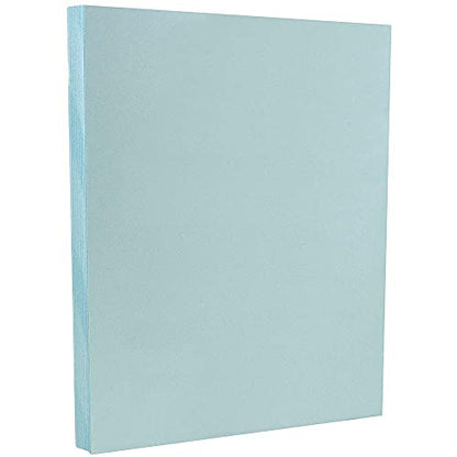 JAM PAPER Vellum Bristol 65lb Cardstock - 8.5 x 11 Coverstock - 147 gsm - Blue - 50 Sheets/Pack - color: Blue, size: 8.5" x 11"