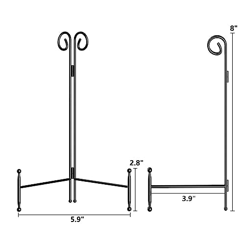 SVENJBB Plate Stands for Display, 8 Inch Plate Holder Display Stand, Black Picture Frame Stand for Table, Decorative Easel Stand for Photo, Art, Plates and Books