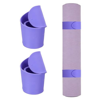 Yoga Mat Strap Slap Band, One Snap Yoga Mat Slap Band for Keep Mats Tightly Rolled Exercise Mat Sling Holder - color: Purple