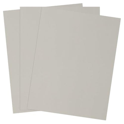 JAM PAPER Vellum Bristol 65lb Cardstock - 8.5 x 11 Coverstock - 147 gsm - Grey - 50 Sheets/Pack - color: Gray, size: 8.5" x 11"