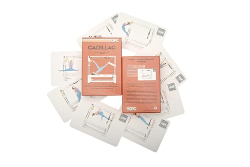 OnlinePilatesClasses Pilates Cadillac Tower Reformer Deck with Video Tutorials, Fitness Flash Cards with 110 All-Levels Cards Set for Home Gym Exercise, Reformer Not Included - color: Cadillac Deck 110 Cards
