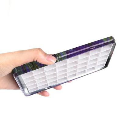 qianshan 40Pcs Empty Half Pans Watercolor Tin Palette with Magnetic Stripe | Travel Tin Palette Case,Portable Artist Paints Half Pan Kits,DIY Watercolor Oils Acrylics Painting Drawing - color: Oil Painting Ppond