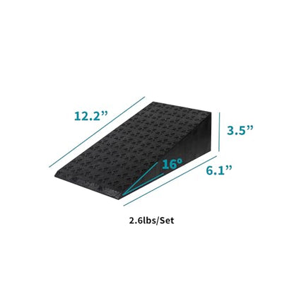 2 PCS Squat Wedge - Durable Slant Board for Calf Stretching, Can Support up to 1,500 lbs, Carry Bag, Non-slip pad Included