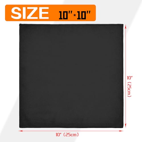 12 Pack Sweat Absorbing Handkerchiefs,Microfiber Sweat Rags Towels for Men & Women,Small Sweat Cloth for Hand,Hankies - color: Classic Black