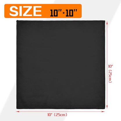 12 Pack Sweat Absorbing Handkerchiefs,Microfiber Sweat Rags Towels for Men & Women,Small Sweat Cloth for Hand,Hankies - color: Classic Black