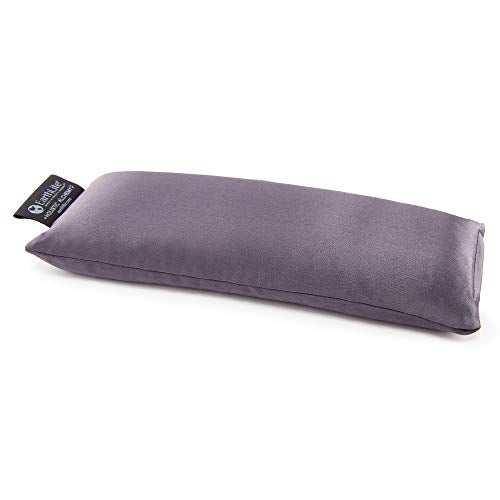 EARTHLITE Holistic Alchemy Aromatherapy Eye Pillow - 100% Silk Cover, Natural Herbs & Flax Seeds, Weighted, Cooling & Soothing - color: Slate Gray