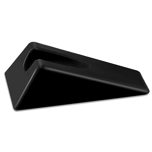 Suzile Mobilization Wedge 7.9 x 4.1 x 2 Inch Triangle Therapy Non Slip Silicone Wedge Pillow Sturdy Support for Relieve Spinal Pain Rehabilitation Tool(Black) - color: Black