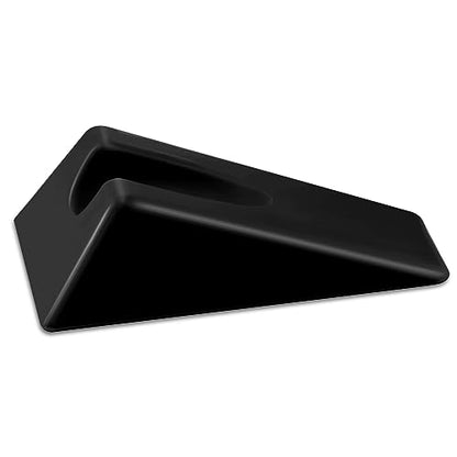 Suzile Mobilization Wedge 7.9 x 4.1 x 2 Inch Triangle Therapy Non Slip Silicone Wedge Pillow Sturdy Support for Relieve Spinal Pain Rehabilitation Tool(Black) - color: Black