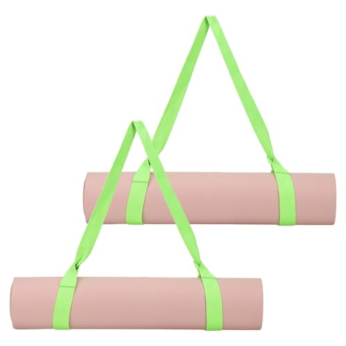 Yoga Mat Straps for Carrying, Adjustable Exercise Mat Sling Holder Multi Purpose Mats Carrier - color: Green