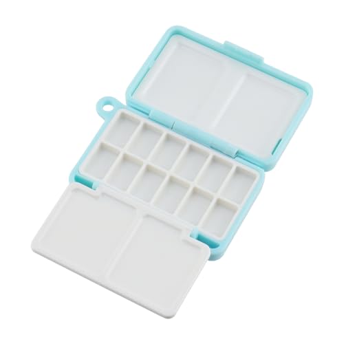 Bitray Mini Watercolor Palette 12 Well Empty Watercolor Palette - Green | Travel Watercolor Tray, Plastic, Portable, Lightweight, Paint Storage, Snap Closure, Leak-Proof, for Watercolor Acrylic, 1Pcs - color: Green, size: 24 Wells