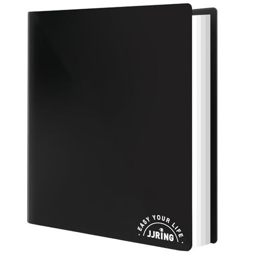 18x24 Black Art Portfolio Folder Displaying 48 Pages with Plastic Sleeves | 24-Pocket Presentation Book Binder For Artwork Storage Featuring Dark Inner Paper Inserts Protective Document Archival Holder - color: Black, size: 18*24