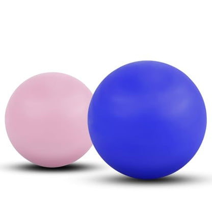 WOVTE Massage Lacrosse Ball for Sore Muscles, Shoulders, Neck, Back, Foot, Body, Deep Tissue, Trigger Point, Muscle Knots, Yoga and Myofascial Release (Blue) (Royal Blue Pink) - color: Royal Blue Pink
