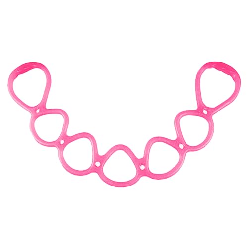 7 Ring Adjustable Resistance Bands, Back, Foot, Leg, and Hand Stretcher, Arm Exerciser, Home Workout Walking Exercise Workout Bands for Home or Fitness Center - color: Pink