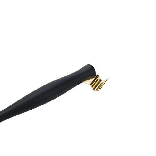 2pcs Dip Pen Handle, Black Calligraphy Oblique Nib Pen Holder | Removable Multi-fit Brass Flange for English Calligraphy, Drawing, Comic - color: Leather Black