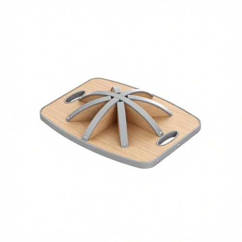 Professional Wooden Balance Board, 360 Degree Portable Wobble Board with Comfortable Surface, Standing Desk Rocker Board for Physical Therapy, Core Strength Stability Training - color: Advanced 360 Degree Rotation-Wood and Gray