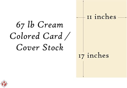 Vellum Bristol Cover 67 Pound, Smooth Finish, 250 Sheets Pack. – Premium Heavyweight Cardstock for Crafting, Printing, and Professional Projects, Acid-Free. (1, Cream, 11"x17") - color: Cream, size: 11"x17"