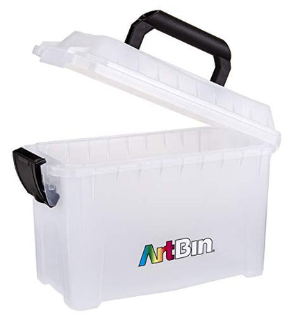 ArtBin 6815AG Mini Sidekick Carrying Case, Portable Art & Craft Organizer with Handle, [1] Plastic Storage Case, Clear (Pack of 6) - size: Mini (Pack of 6)