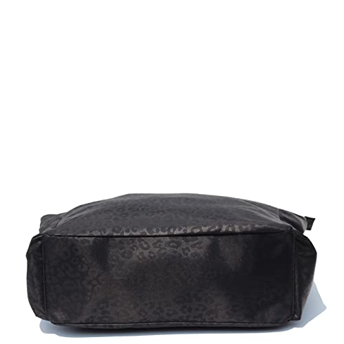 ESVAN Original Floral Water Resistant Large Tote Bag Shoulder Bag for Gym Beach Travel Daily Bags Upgraded - color: [A] Black