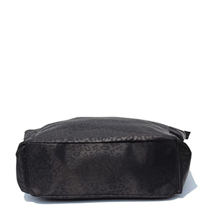 ESVAN Original Floral Water Resistant Large Tote Bag Shoulder Bag for Gym Beach Travel Daily Bags Upgraded - color: [A] Black