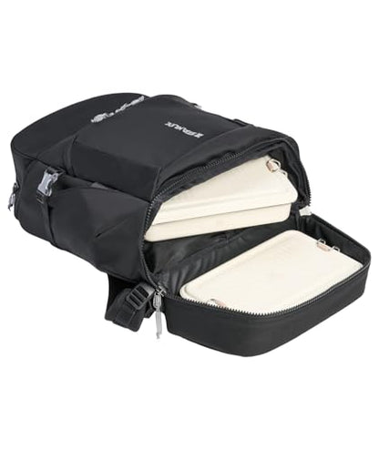 STANLEY Vitalize Backpack | Gym, Work & Travel Bag with Laptop Sleeve | Expandable Bottom Compartment | Tumbler & Water Bottle Pockets | Durable Recycled Fabric | Black - color: Black, size: Backpack