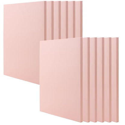 12 PCS 8x6 Inch Pink Rubber Carving Blocks, Soft Linoleum Rubber Stamping Block, Linoleum Blocks for Printmaking, Engraving Crafts