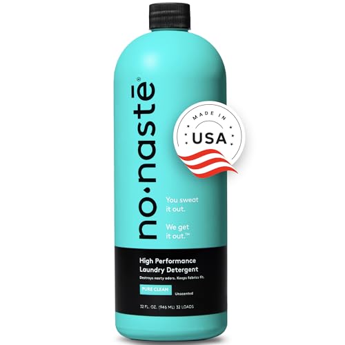 Nonaste Activewear Sport Laundry Detergent, Unscented, 32 oz, Pack of 1 | High-Performance, EWG Verified, Enzyme Detergent Removes Sweat & Odor from Activewear. Gentle, Color-Safe, Unscented Formula. - size: 32 Fl Oz (Pack of 1)