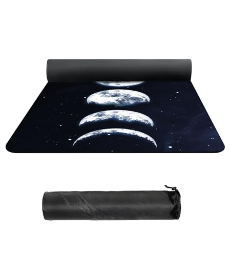 nuveti Suede TPE Yoga Mat High Density Non Slip Yoga Mats with Carrying Bag,72"x32" Extra Thick 8MM Exercise & Workout Mat for Yoga, Pilates and Fitness - color: YueShi