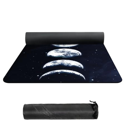 nuveti Suede TPE Yoga Mat High Density Non Slip Yoga Mats with Carrying Bag,72"x32" Extra Thick 8MM Exercise & Workout Mat for Yoga, Pilates and Fitness - color: YueShi