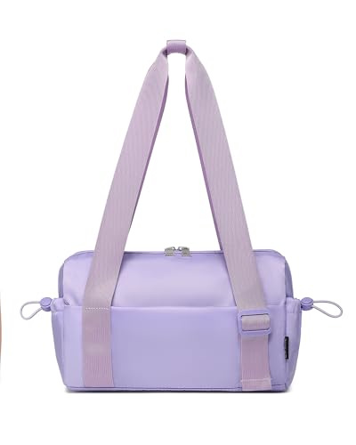 Small Gym Bag for Women Mini Duffle Bag with Wet Compartment, Lightweight Waterproof Cute Tote for Girls Workout Sport Travel,Purple - color: Purple