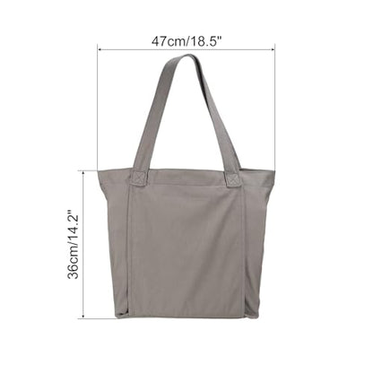 PATIKIL Yoga Mat Bags, Yoga Tote Carrier Shoulder Bag with Mat Pocket Carryall Canvas Tote Yoga Gym Bags - color: Grey
