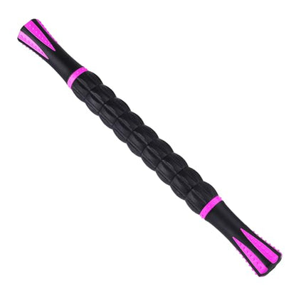 Muscle Roller Stick for Athletes, Massage Roller Stick, Lymphatic Drainage and Liposuction Massage Roller, Relieves Muscle Soreness, Trigger Points, for Physical Therapy and Recovery (Purple & Black) - color: Purple & Black