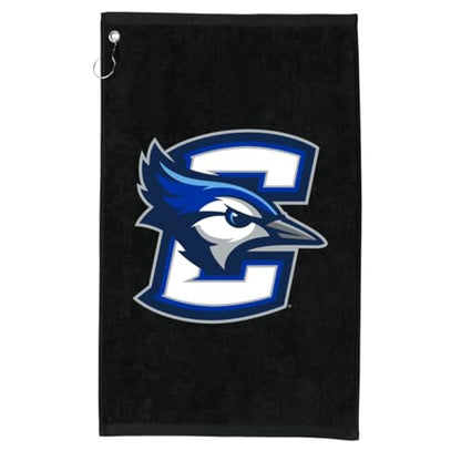 Sport Your Gear Creighton Blue Jays Golf Bag Towel - Officially Licensed - Athletic Logo - Ultra-Absorbent, Grommet Attachment, Keeps Clubs & Hands Dry - color: Creighton Navy