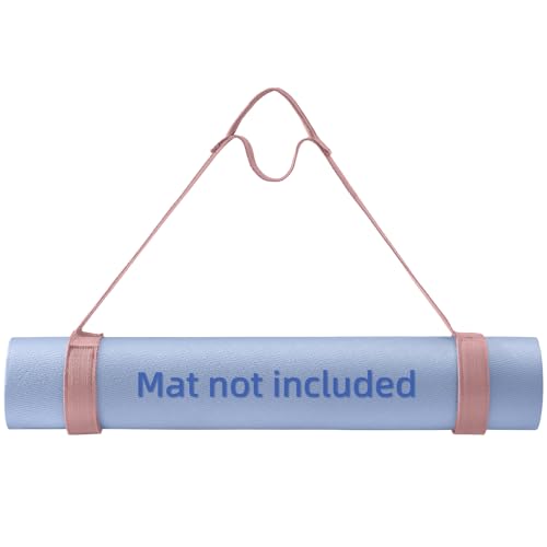 Trilancer Yoga Mat Strap with Hook and Loop Closure - Mat Not Included - color: Pink