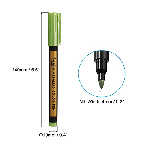 PATIKIL Metallic Marker Pens, 3 Pack Paint Pens Medium Point Colored Markers Art Marker Pen for DIY Craft Photo Album, Grass Green - color: Grass Green