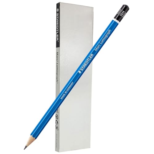 STAEDTLER Mars Lumograph 10H Graphite Art Drawing Pencil, 6 Pencils - style: 10H