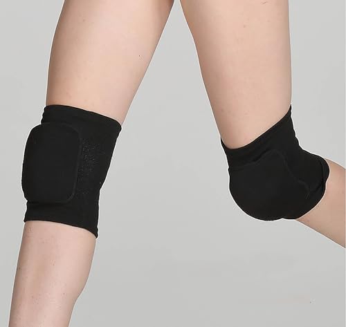 YYaaloa Knee Pads Sponge Knee Brace Breathable Flexible Elastic Knee Support for Volleyball, Dancing, Football, Yoga, Basketball, and Skating (Medium, Black 1Pair) - color: Black 1Pair