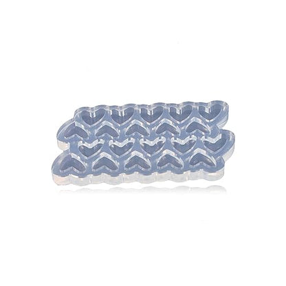 Angel Wings Glossy Mini Heart Earring Resin Mold Heart Shape Silicone Molds Epoxy Mold for DIY Earrings, Ear Studs, Key Chains, Pendant, Jewelry Making Crafts, Chocolate Cake Mold - color: Mini Heart