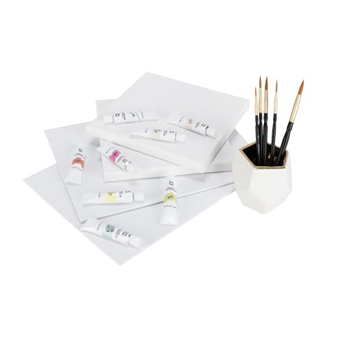 Brea Reese Professional Watercolor Paint Set - 12 Pastel Tubes, 0.4 fl oz | Matte finish, non-toxic art supplies for adults. Highly pigmented, acid-free soft muted hues for easy blending and shading