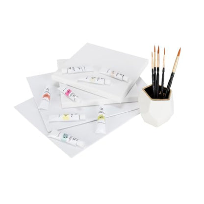 Brea Reese Professional Watercolor Paint Set - 12 Pastel Tubes, 0.4 fl oz | Matte finish, non-toxic art supplies for adults. Highly pigmented, acid-free soft muted hues for easy blending and shading