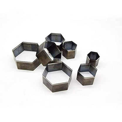 Alloy Steel Hexagon Shape Cutting Die for Cardboard, Leather, PVC, Fabric Good Helper for Handicraft (Steel08) - color: Steel08