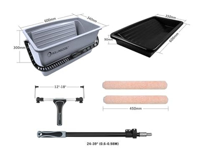 18 Inch Adjustable Paint Roller Set Super Microfiber Painting Tool Kit - color: 18 inch paint bucket set